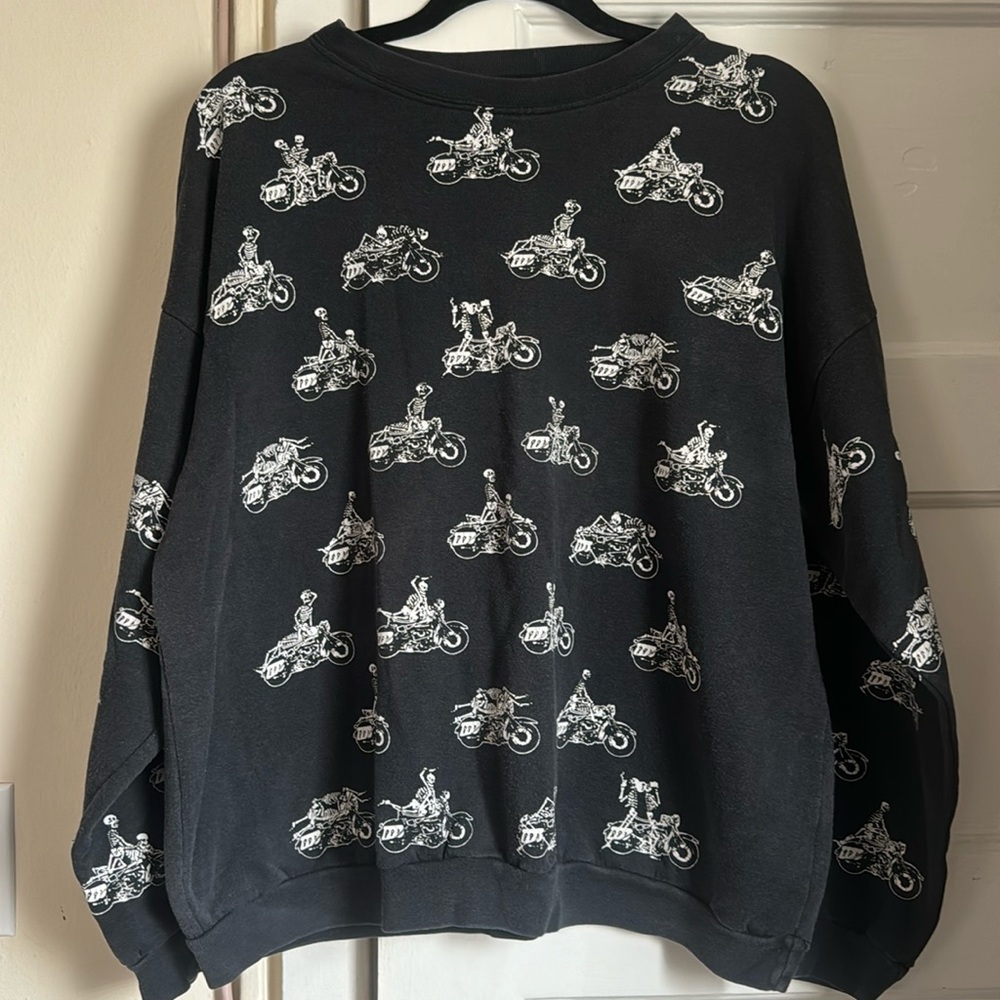 Vintage 90s Harley Davidson skeleton sex sweatshirt M